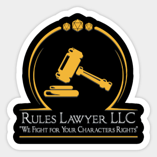 Rules lawyer Sticker